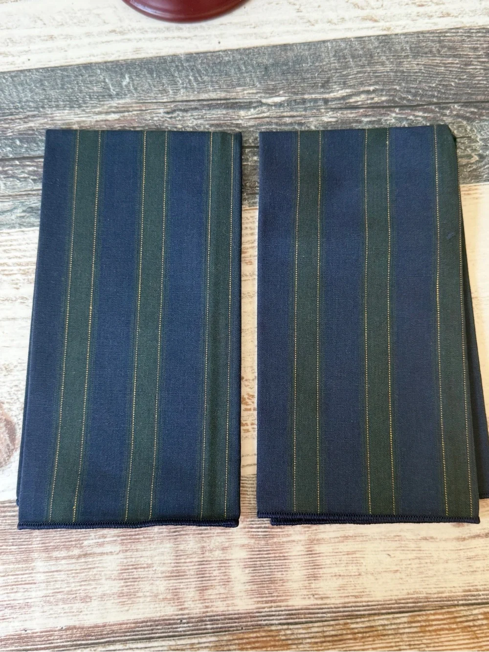 NEW Longaberger MEMBERSHIP STRIPE Napkins - Set of 2 FABRIC Napkins NOS 90s